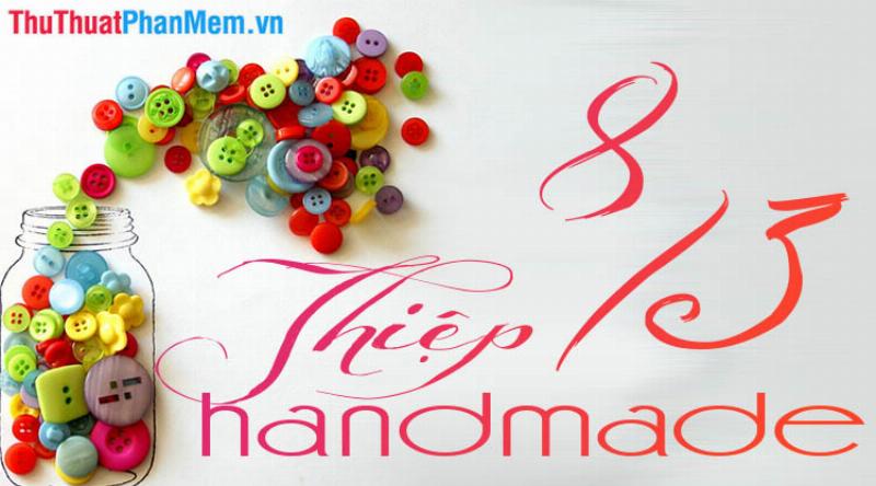Thiệp 8/3 tự làm đơn giản với họa tiết hoa lá tươi tắn và ý nghĩa thể hiện tình cảm chân thành